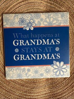 6x6 "What Happens at Grandma's Stays at Grandma's" Decorative Tile
